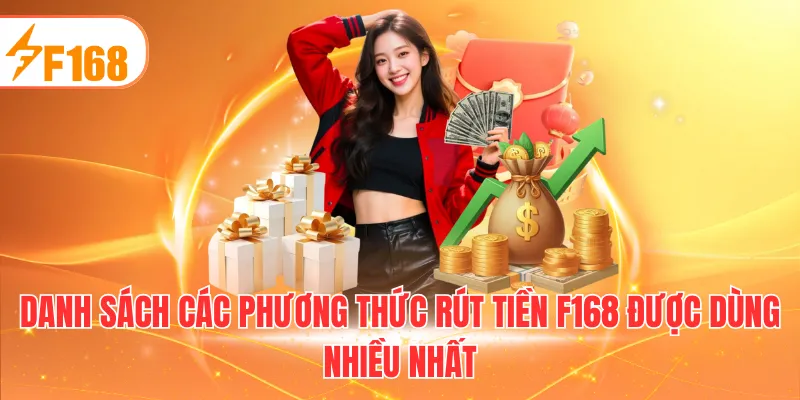 Danh sách các phương thức rút tiền F168 được dùng nhiều nhất