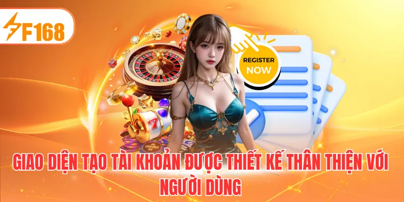 Giao diện tạo tài khoản được thiết kế thân thiện với người dùng
