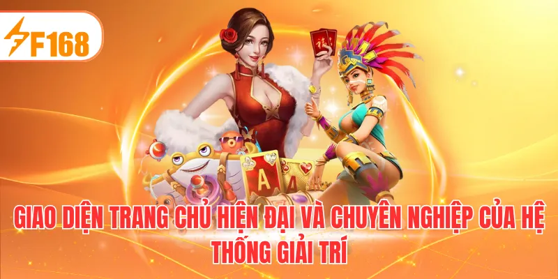 Giao diện trang chủ hiện đại và chuyên nghiệp của hệ thống giải trí
