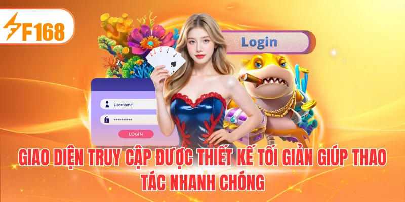 Giao diện truy cập được thiết kế tối giản giúp thao tác nhanh chóng