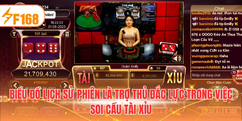 Biểu đồ lịch sử phiên là trợ thủ đắc lực trong việc soi cầu tài xỉu