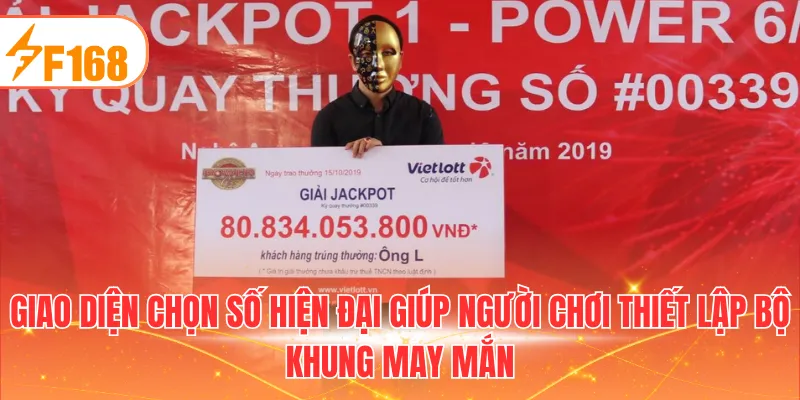 Giao diện chọn số hiện đại giúp người chơi thiết lập bộ khung may mắn
